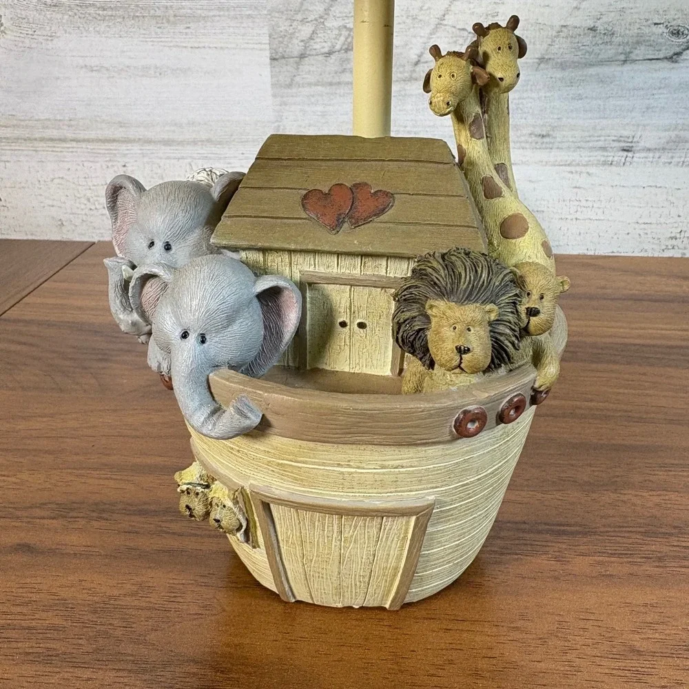 Moses Noah's Ark Nursery Lamp Resin Kids Room Decor 2007  12